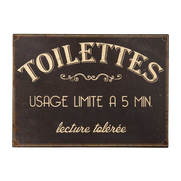 Използване Limite Metal Тоалетна знак - Antic Line