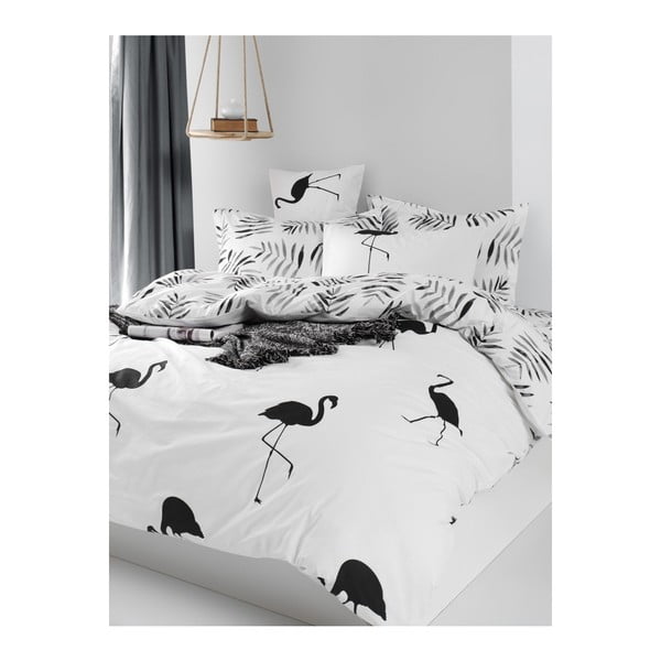 Чаршаф за двойно легло от памук Ранфорс, черен, 200 x 220 cm Hope - Mijolnir