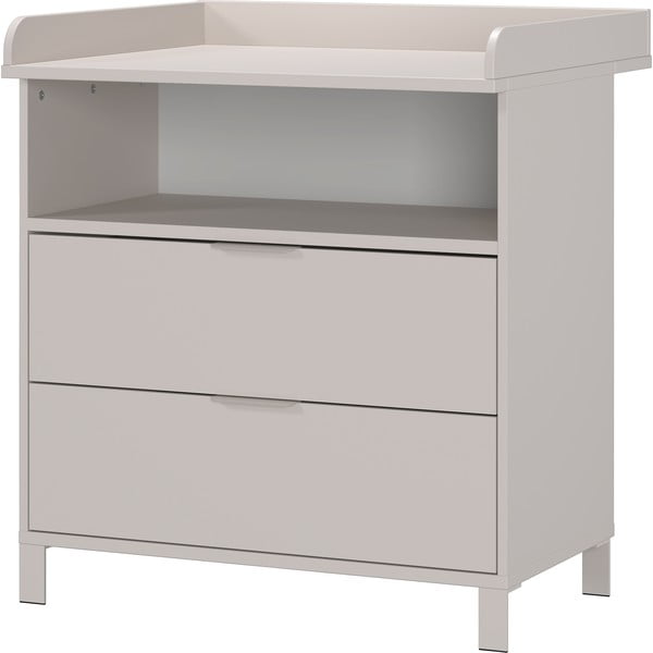 Кремав детски скрин с маса за преповиване 89x102x77 cm Alkmaar – Germania-image-2