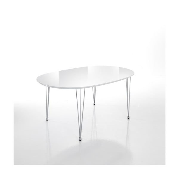 Сгъваема маса за хранене с бял плот 105x170 cm Elegant - Tomasucci