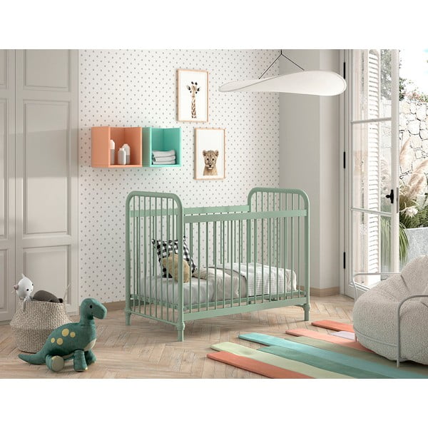 Зелено метално легло 60x120 cm BRONXX - Vipack-image-3