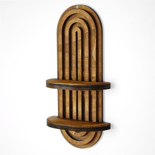 Кафяв двуетажен рафт 40 cm Raf - Kalune Design-image-1