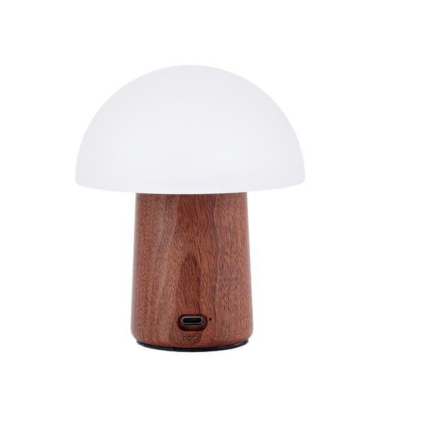 LED настолна лампа в бял и тъмно естествен цвят (височина 12,5 cm) Alice Mushroom – Gingko
