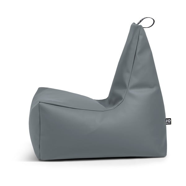 Сив пуф от изкуствена кожа Icy XL – So Soft?-image-2