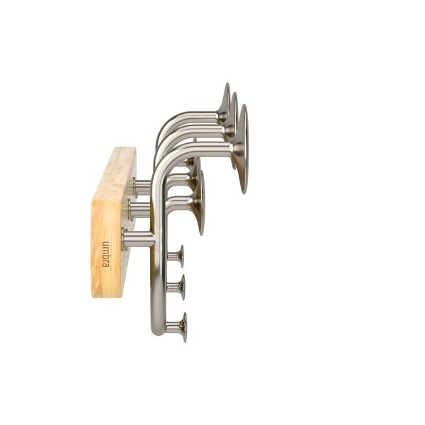 Бяла естествена алуминиева стенна закачалка Melody - Umbra-image-3