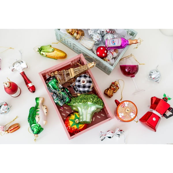 Стъклени коледни украси в комплект от 4 бр. Lucky Cat – Sass & Belle-image-4