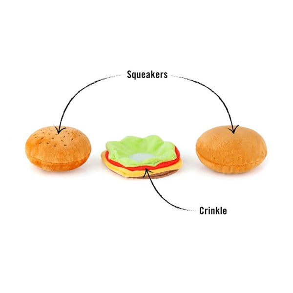 Играчка за куче Hamburger Mini - P.L.A.Y.-image-3