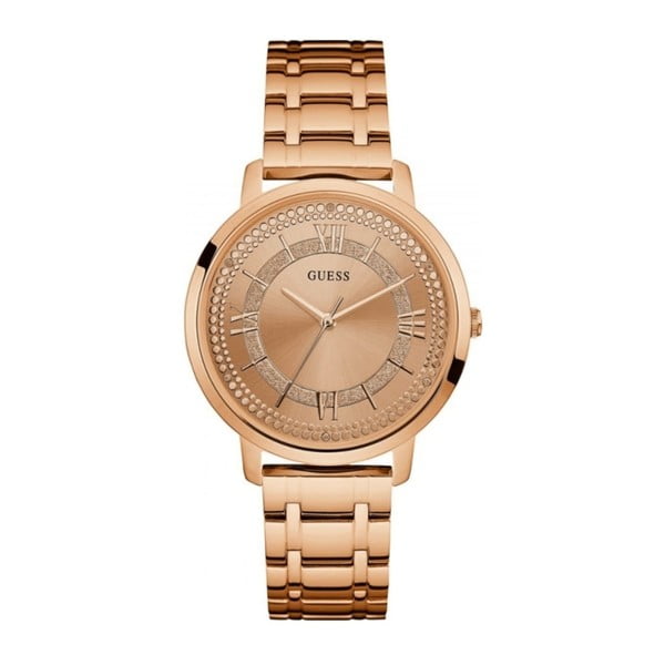 Дамски часовник в розово злато с каишка от неръждаема стомана W0933L3 - Guess