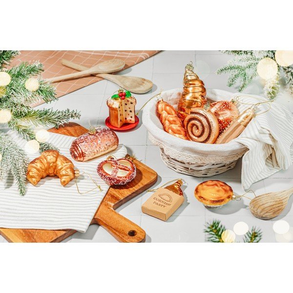 Стъклена Коледна украса 3 cm Pastel de Nata – Sass & Belle-image-3
