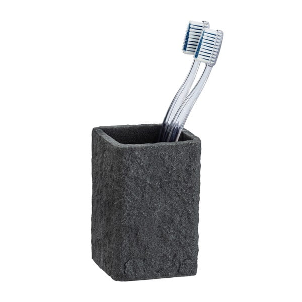 Тъмно сива чаша за четка за зъби Villata - Wenko-image-2