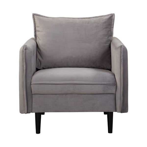 Сиво кадифено кресло Juli – Ropez-image-2