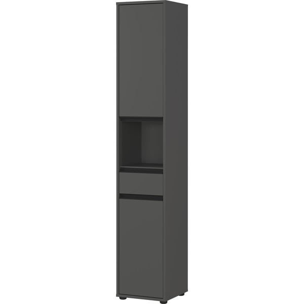 Антрацитен висок шкаф за баня 33x181 cm Lemont – Germania-image-2