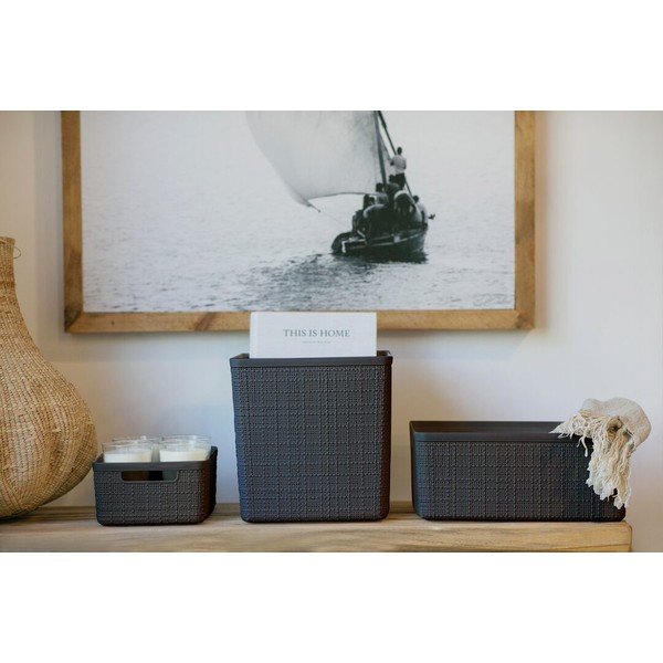 Тъмно сива кошница за съхранение , 5 л Jute - Curver-image-3