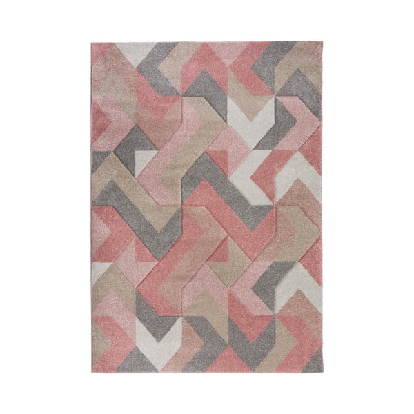Розов килим Аврора, 120 x 170 cm - Flair Rugs