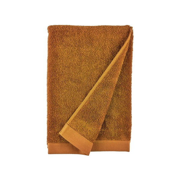 Оранжева хавлиена кърпа от памук Глина, 140 x 70 cm Comfort Organic - Södahl