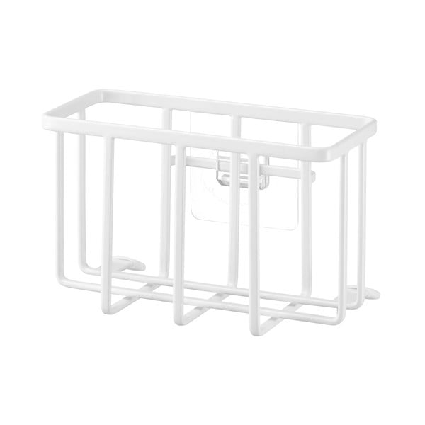 Бяла метална стойка за перилни препарати без пробиване Film Hook – YAMAZAKI