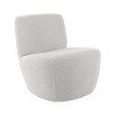 Бяло кресло от плат букле Ada – Leitmotiv