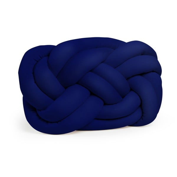 Тъмно синя декоративна възглавница Cloud Knot с ефект на кадифе, 40 x 32 cm - Unknown