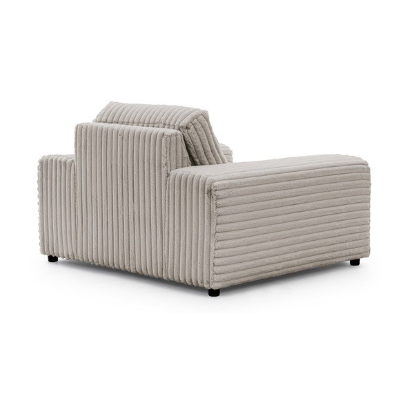 Светлосиво кресло от рипсено кадифе Justin – Ropez-image-3