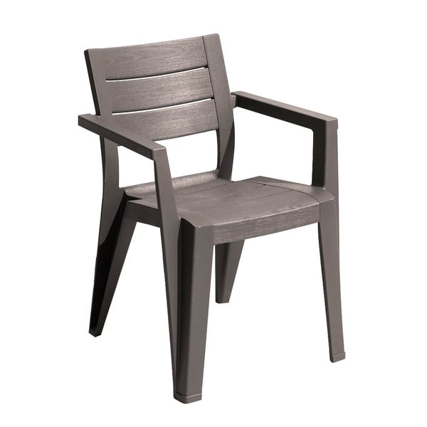 Тъмнокафяв пластмасов градински стол Julie – Keter