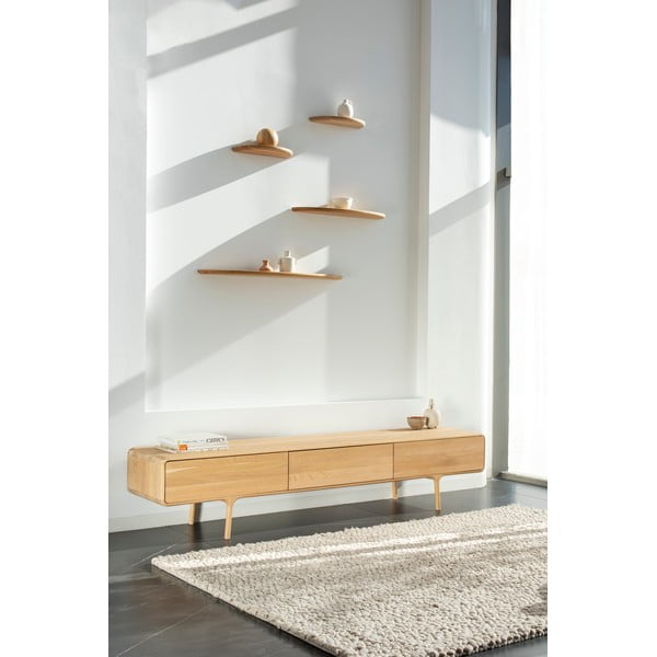 Рафтове от дъбова дървесина в естествен цвят Mu - Gazzda-image-4