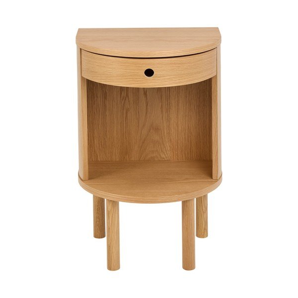 Нощно шкафче от декор от дъб  в светло естествен цвят Paron – Actona