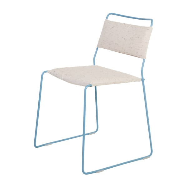 Bílá židle s modrou konstrukcí OK Design One Wire