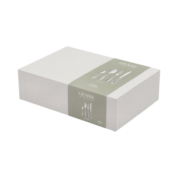 Прибори за хранене от неръждаема стомана в сребрист цвят 16 бр. Indra – Gense-image-3