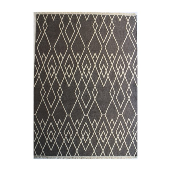Šedý vlněný koberec Linie Design Omo, 140 x 200 cm