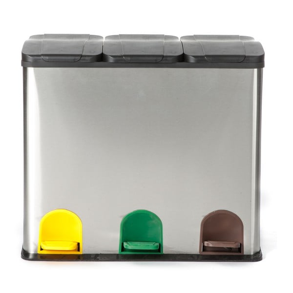 Кош за отпадъци в сребристо , 60 л Recycle - Tomasucci-image-1