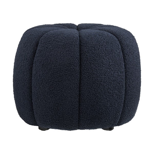 Тъмносиня табуретка от прежда с примки от букле Paisley – House Nordic
