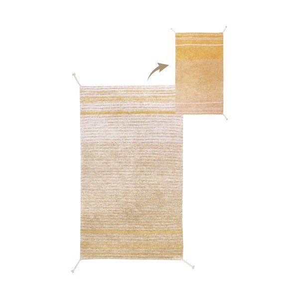 Памучен килим в цвят жълта охра 80x140 cm Twin Amber – Lorena Canals-image-3