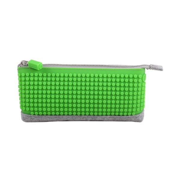 Моливник Pixel, сив/зелен - Pixel bags