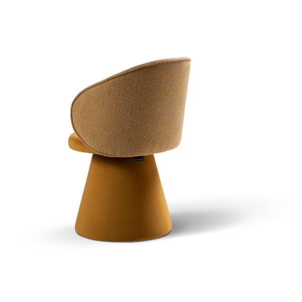Кадифено кресло в цвят горчица Inez – Micadoni -image-4