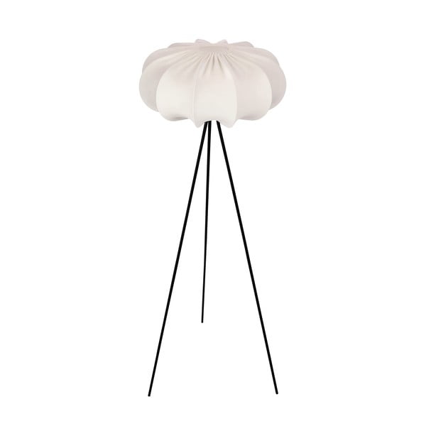 Бяла подова лампа с текстилен абажур (височина 147 cm) Cafee – Candellux Lighting