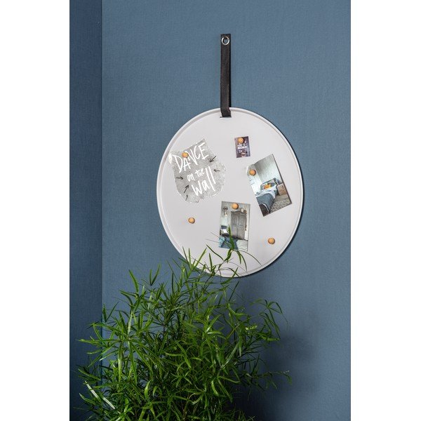 Сива магнитна дъска за обяви Perky, ø 50 cm - PT LIVING-image-1