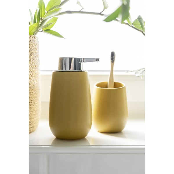 Жълт керамичен дозатор за сапун 0,32 л Badi - Wenko-image-2