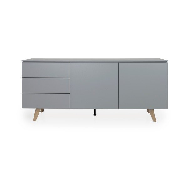 Сив скрин с чекмеджета , ширина 180 cm Plain - Tenzo