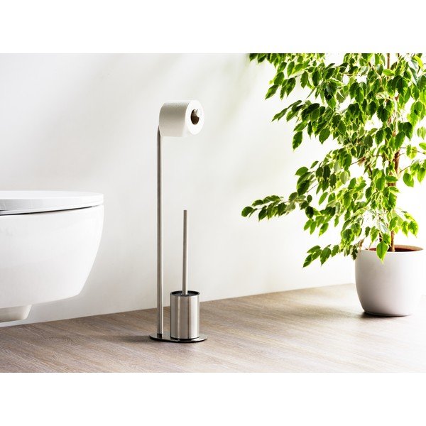 Поставка за тоалетна хартия стойка с четка от неръждаема стомана в матово сребрист цвят Levante – Wenko-image-1