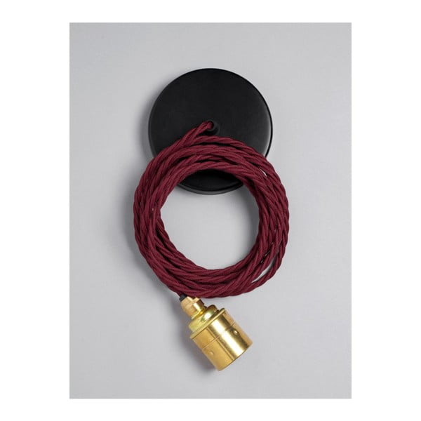 Závěsný kabel Brass Skirt Burgundy Black