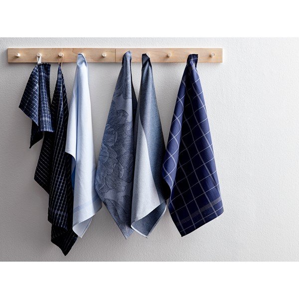 Синя памучна кухненска кърпа Геометрична, 50 x 70 cm - Södahl-image-1