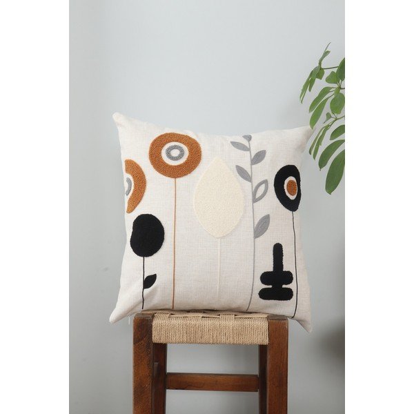 Ленена калъфка за възглавница 43x43 cm Sunflower – Mioli Decor-image-1