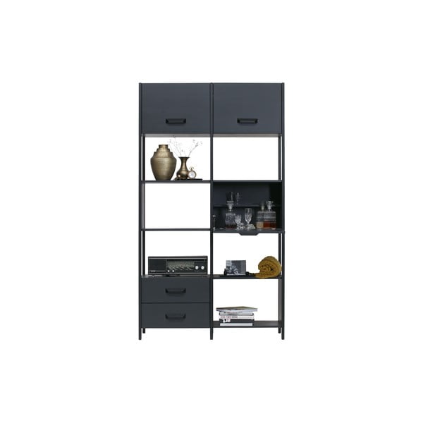 Черен дървен рафт с 4 чекмеджета Legacy - BePureHome-image-4