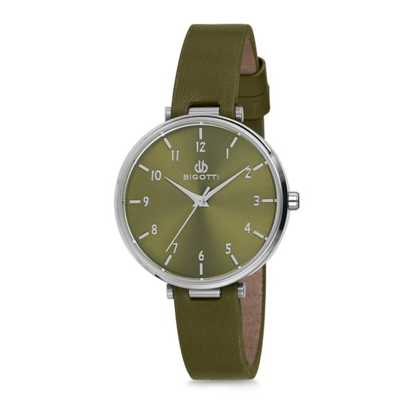 Зелен дамски часовник с кожена каишка Anette - Bigotti Milano