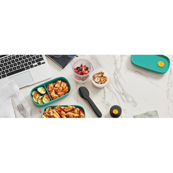 Черен/сребрист комплект прибори за пътуване от неръждаема стомана 3 бр. To Go – Lékué-image-1