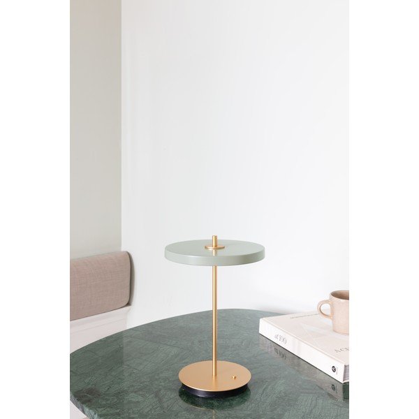 Светлозелена LED настолна лампа с метален абажур (височина 31 см) Asteria Move - UMAGE-image-1