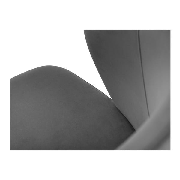 Тъмносив тапициран трапезен стол с подлакътници Elpis – Windsor & Co Sofas-image-4