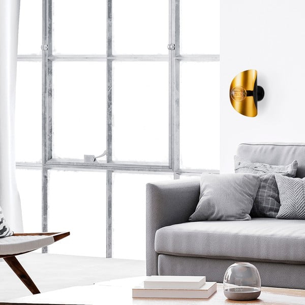 Черна и златисто стенна лампа Sivani – Opviq lights-image-4