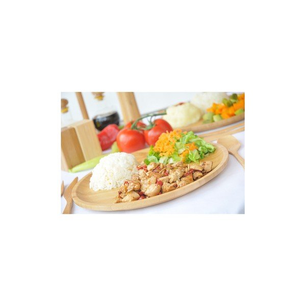 Бамбуков поднос за сервиране , ⌀ 28 cm Penne - Bambum-image-1