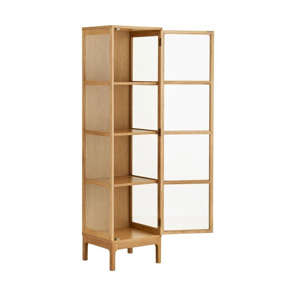 Витрина в естествен цвят 47x180x40 cm Zamora – House Nordic-image-3